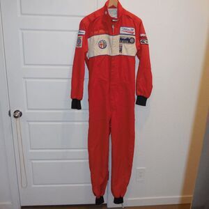 Vintage Worth Racing Suit Alfa Romeo Driver Patches Decals Size Medium USA FR